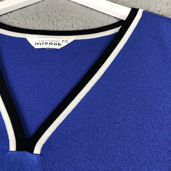 Exclusively Misook Women's Medium Tank Top Classic Knit V-Neck Career Stretch - Picture 4 of 10